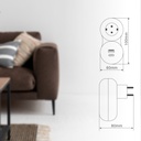 Ladrón simple con USB tipo A y tipo C