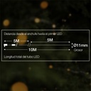 Kit 5M tubo LED flexible bastón de caramelo 8 funciones Luz cálida