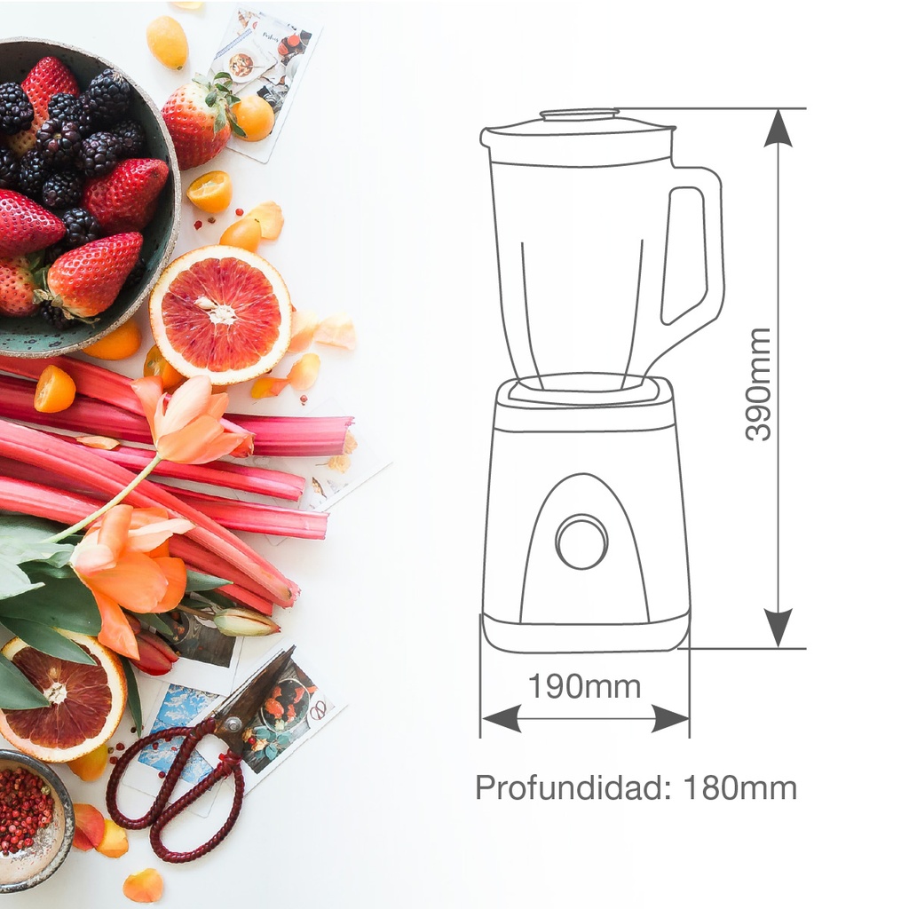 Batidora de vaso Kalimera 1.5L 1000W