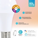 Bombilla LED estándar inteligente vía wifi y bluetooth 11W E27 RGB + 2700-6500K Regulable