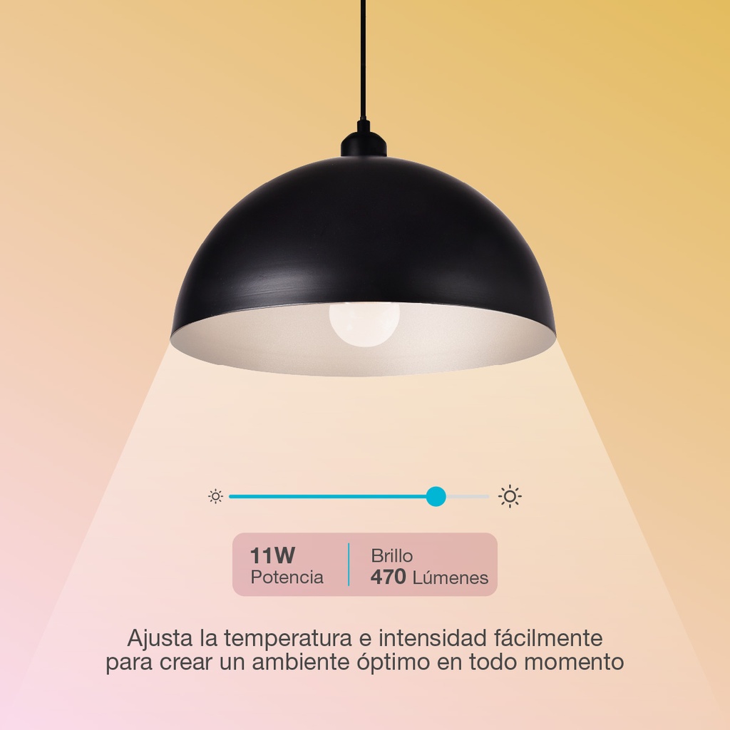Bombilla LED estándar inteligente vía wifi y bluetooth 11W E27 RGB + 2700-6500K Regulable