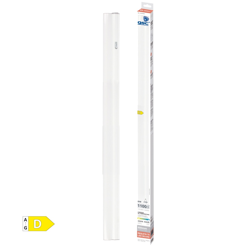 Regleta LED T5 Siluas 600mm 8W 4000 - 6000K