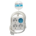 Base múltiple Serie Estándar cuadrada 4T (3x1.5mm) 1,5M Blanco