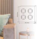 Base múltiple Serie Estándar cuadrada 4T (3x1.5mm) 1,5M Blanco