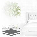 Calentador de cama eléctrico doble 160x140cm 2x60W Blanca