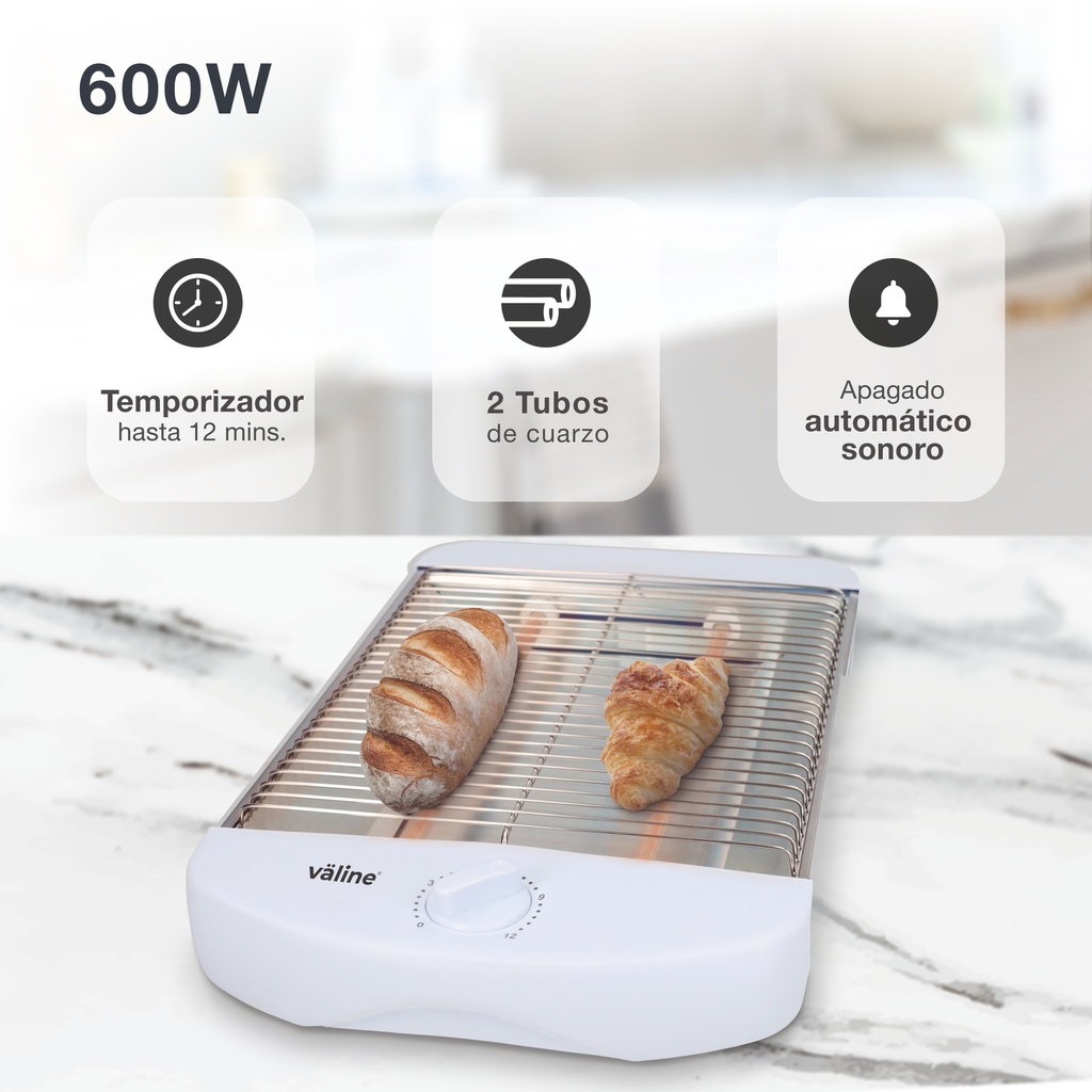 Tostadora plana Broa 600W