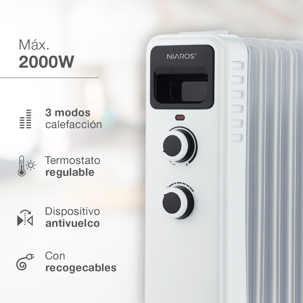 Radiador de aceite 9 elementos Laverton Máx. 2000W