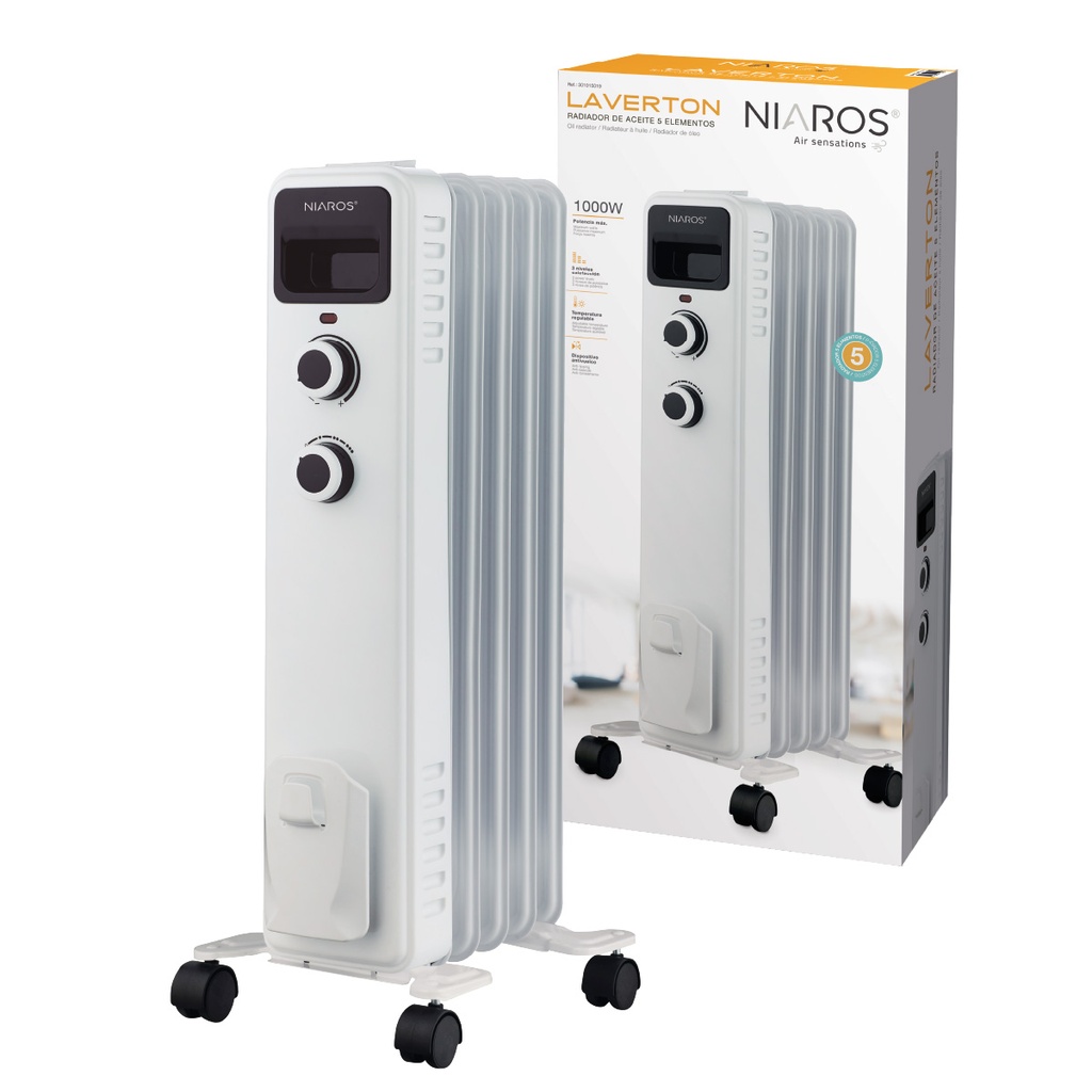 Radiador de aceite 5 elementos Laverton Máx. 1000W 