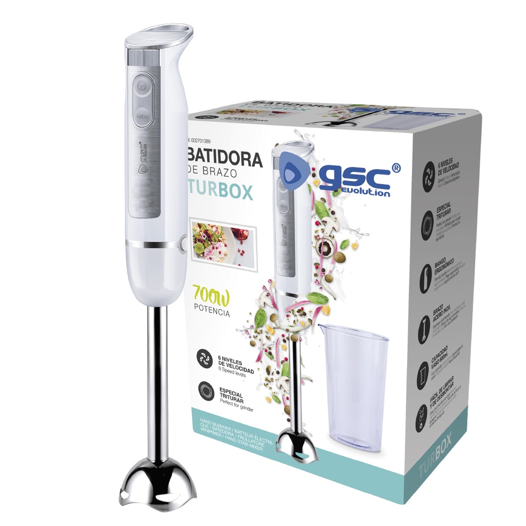 Batidora de brazo Turbox 700W + vaso medidor