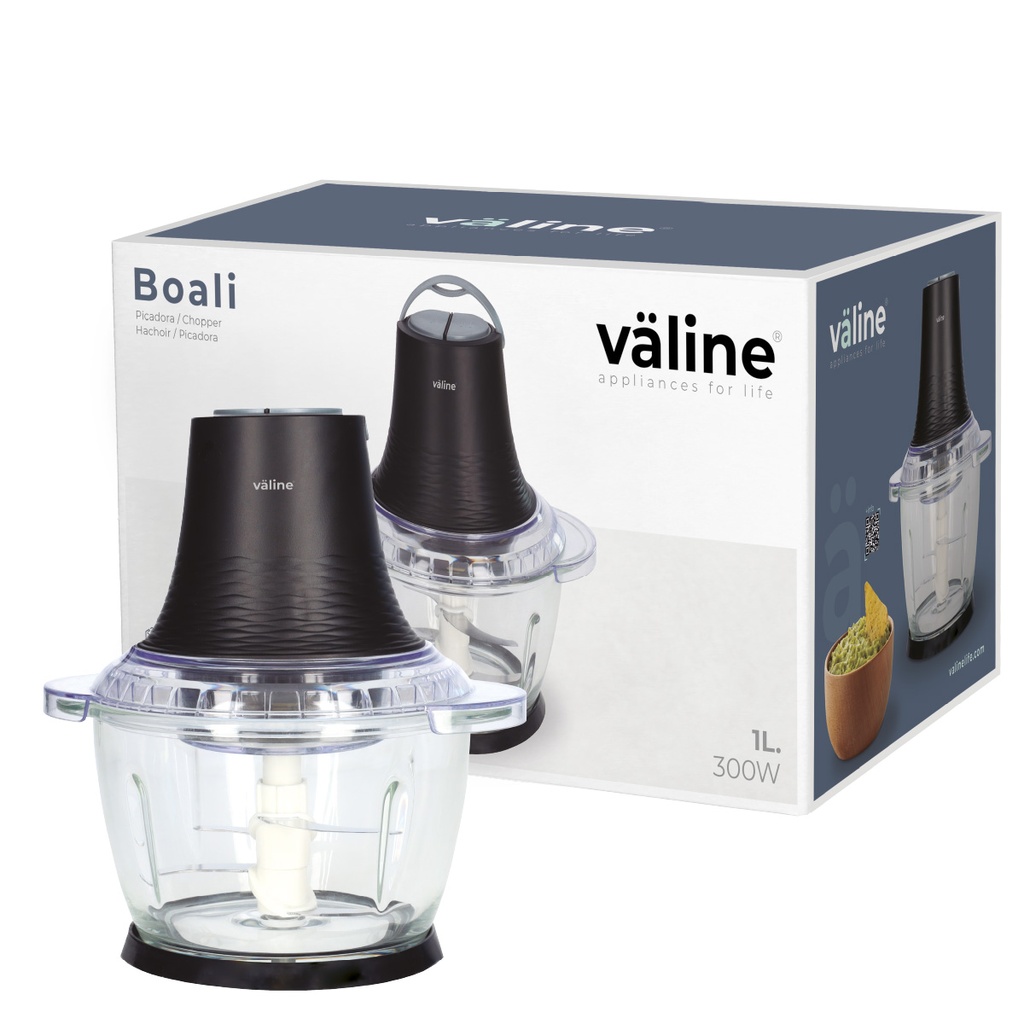 Picadora con recipiente de cristal Boali 1L 300W