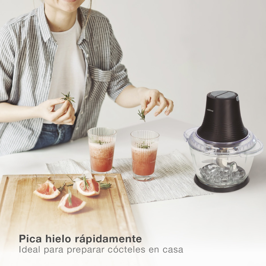 Picadora con recipiente de cristal Boali 1L 300W