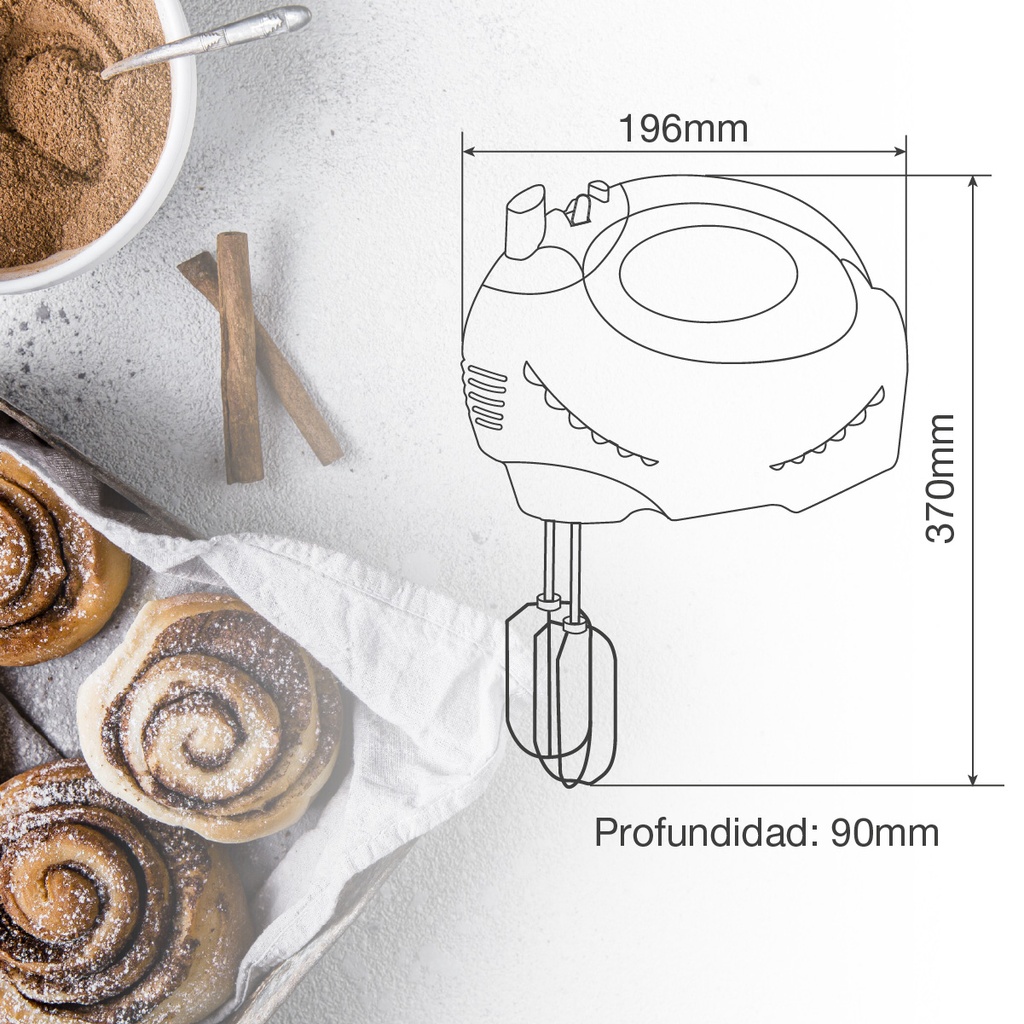 Batidora amasadora de varillas Dobos 200W