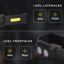 Linterna de cabeza LED COB con sensor 3W