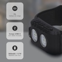 Linterna de cabeza LED COB con sensor 3W