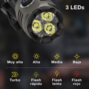 Linterna de mano 3 LEDs 12W