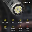 Linterna de mano 5 LEDs 20W