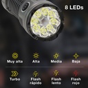 Linterna de mano 8 LEDs 30W
