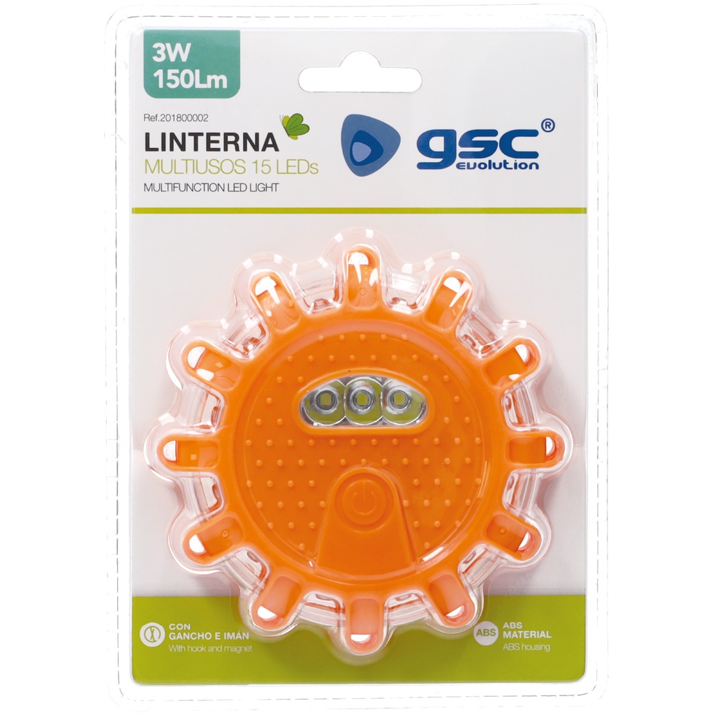 Linterna multiusos 15LEDs 2W + 1W