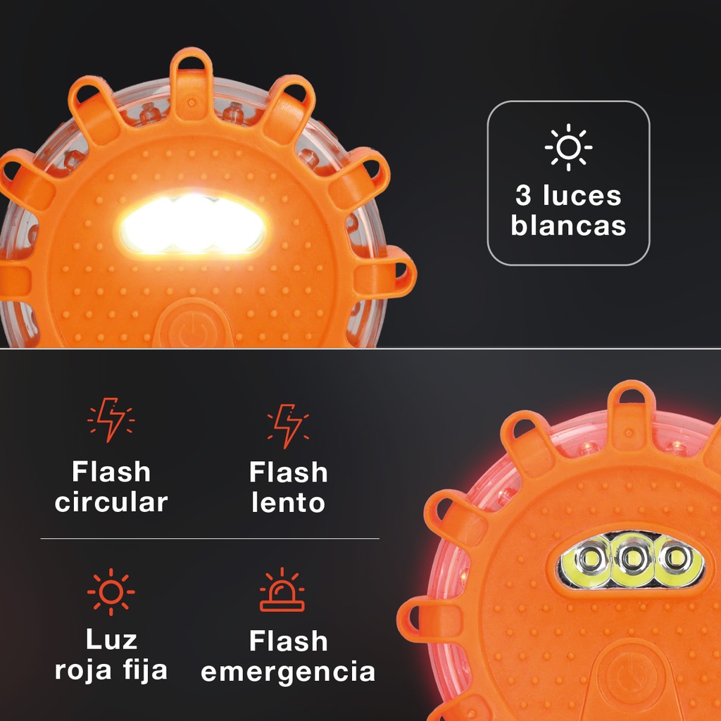 Linterna multiusos 15LEDs 2W + 1W