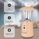 Linterna LED camping recargable USB 360lm