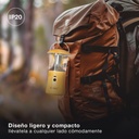 Linterna LED camping recargable USB 360lm