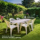 Mesa rectangular polipropileno jardín 1350x730x850mm