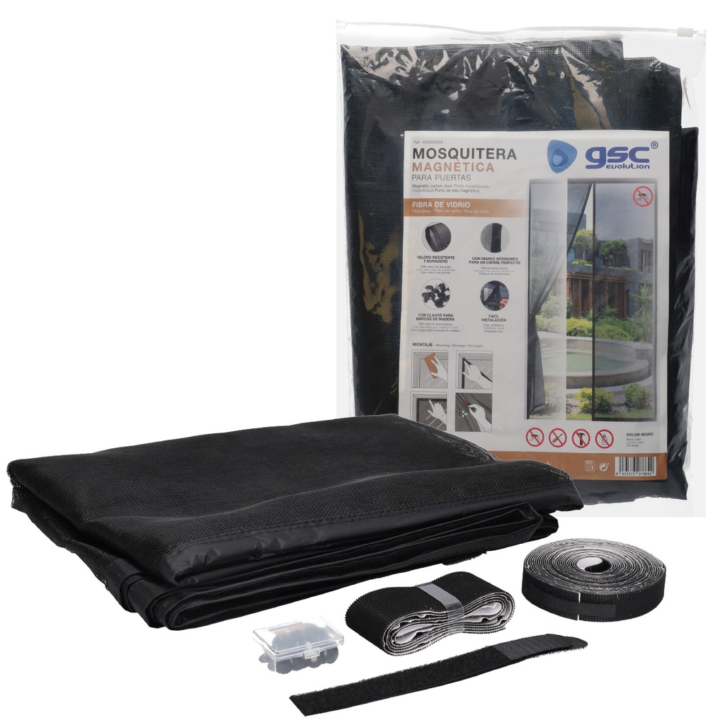 Mosquitera magnética fibra de vidrio para puertas 100x220cm
