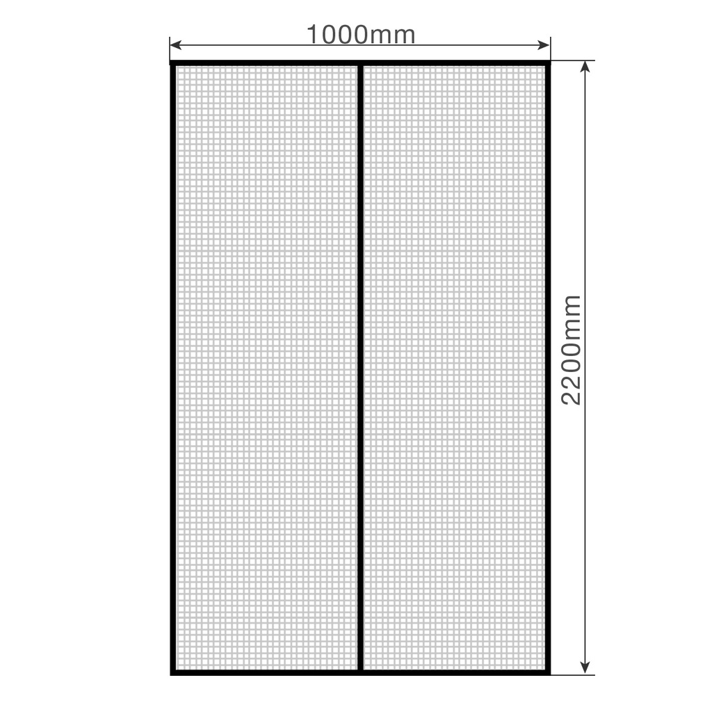 Mosquitera magnética fibra de vidrio para puertas 100x220cm