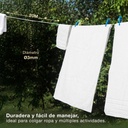 Cuerda de tender forrada 20M - Gris