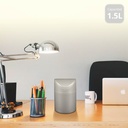 Papelera de sobremesa 1,5L Plata - Retráctil 9uds