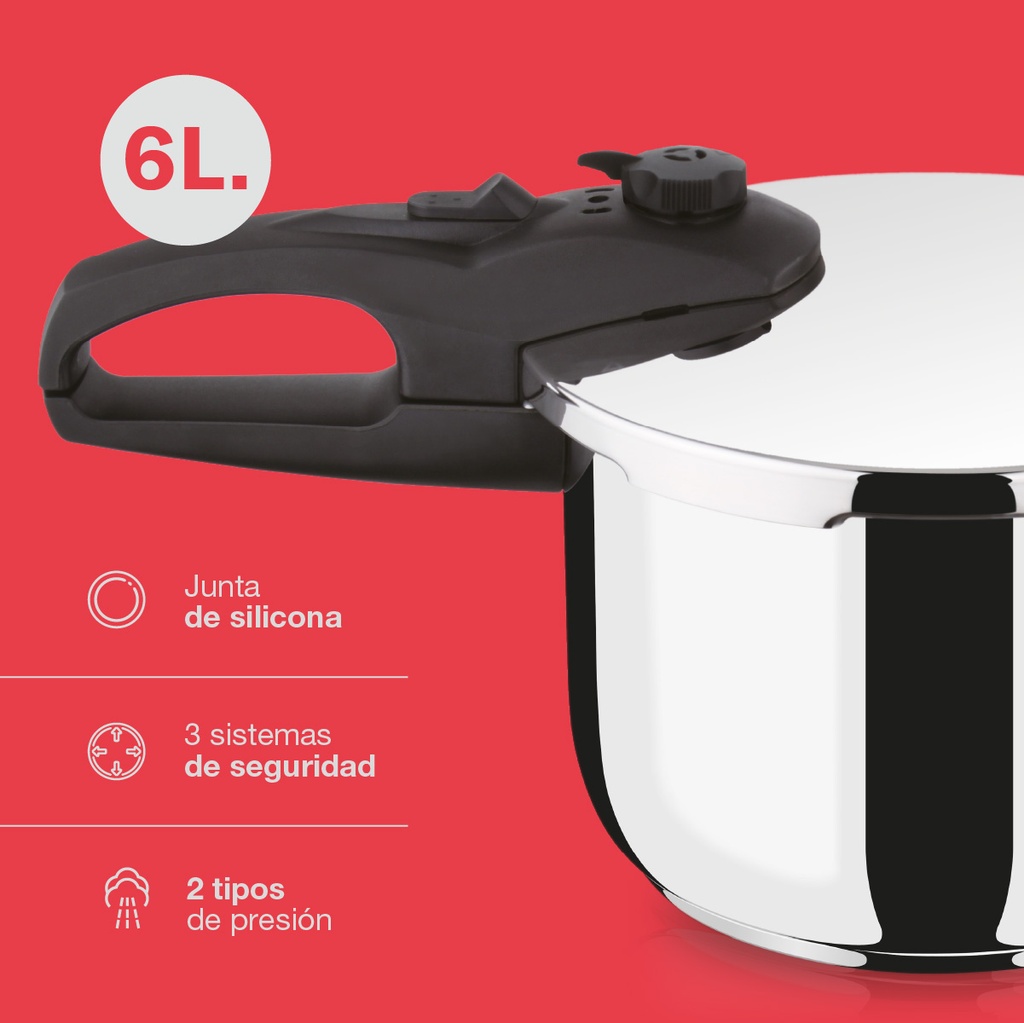 Olla express rápida 6L Ø220mm