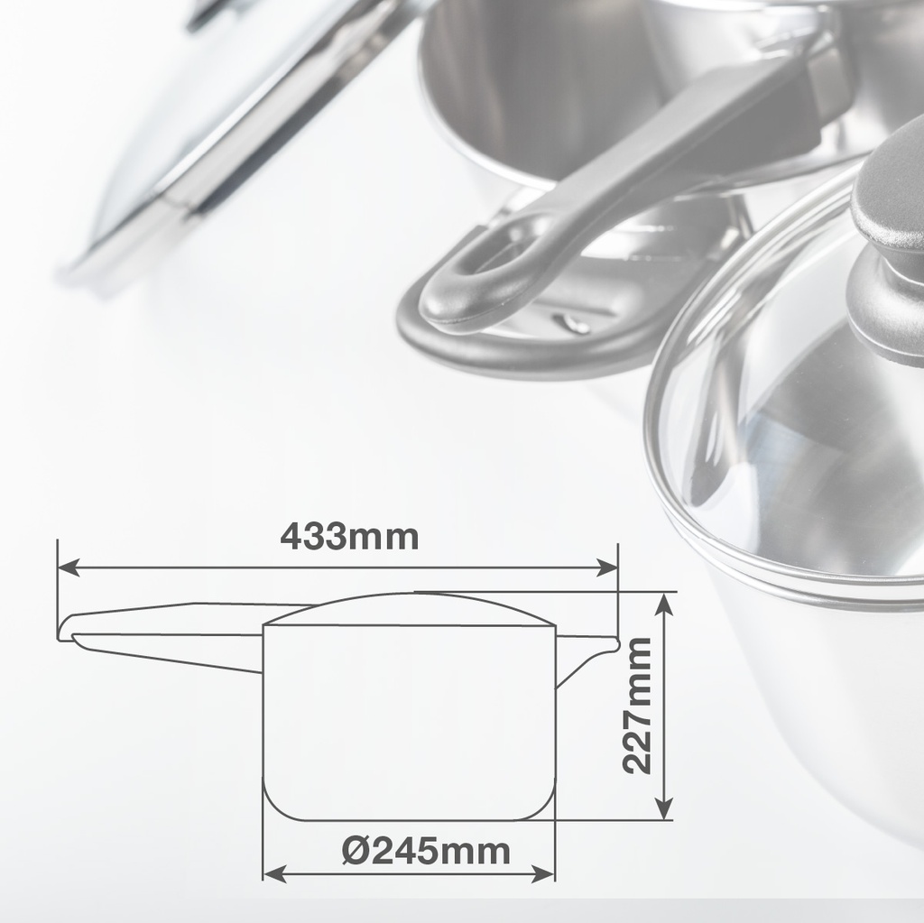 Olla express rápida 6L Ø220mm