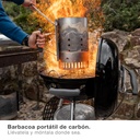 Barbacoa portátil Chasico de acero para carbón con tapa Ø435mm 