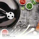 Barbacoa portátil Chasico de acero para carbón con tapa Ø435mm 