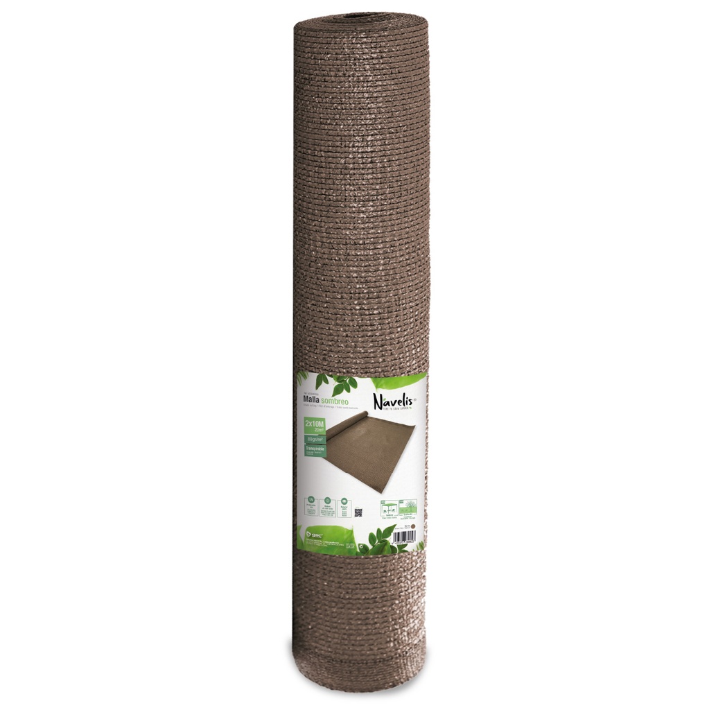 Malla de sombreo 2x10M Marrón