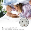 Base múltiple sobremesa 3T + 1 USB A + 1 USB Tipo C + Int (3x1.5mm) 1,4M Blanco