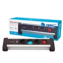Base múltiple sobremesa 3T + 1 USB A + 1 USB Tipo C + Int (3x1.5mm) 1,4M Negro
