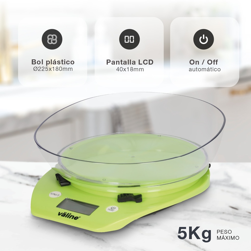 Báscula cocina Bowly 5kg