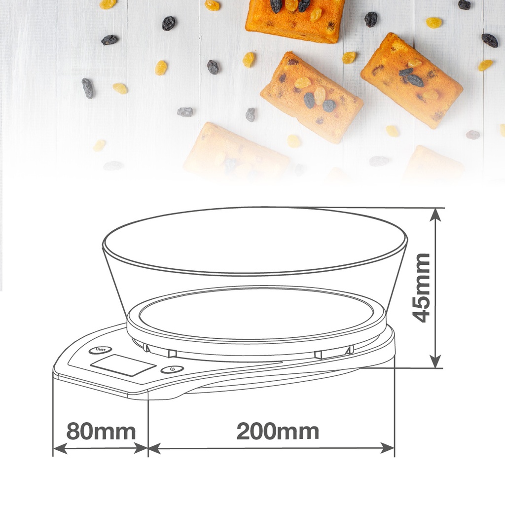 Báscula cocina Bowly 5kg