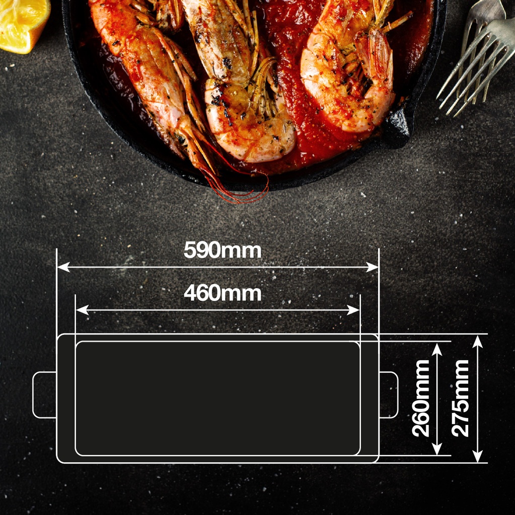 Plancha de asar Steke 2000W