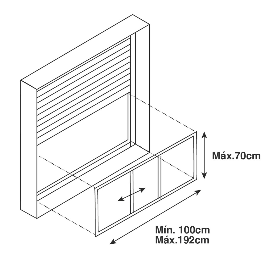 Mosquitera extensible para ventanas 70x100cm