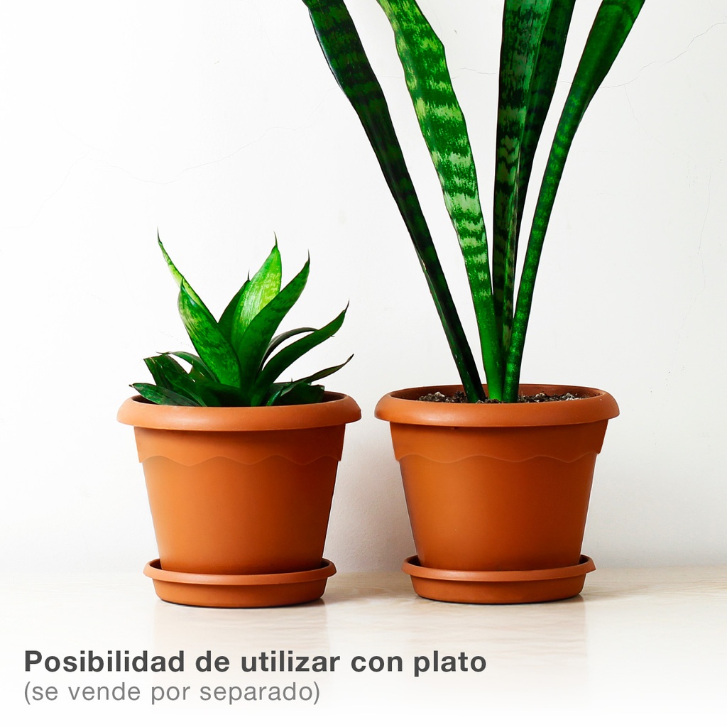 Maceta redonda Terra Ø120mm Marrón