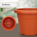 Maceta redonda Terra Ø180mm Marrón