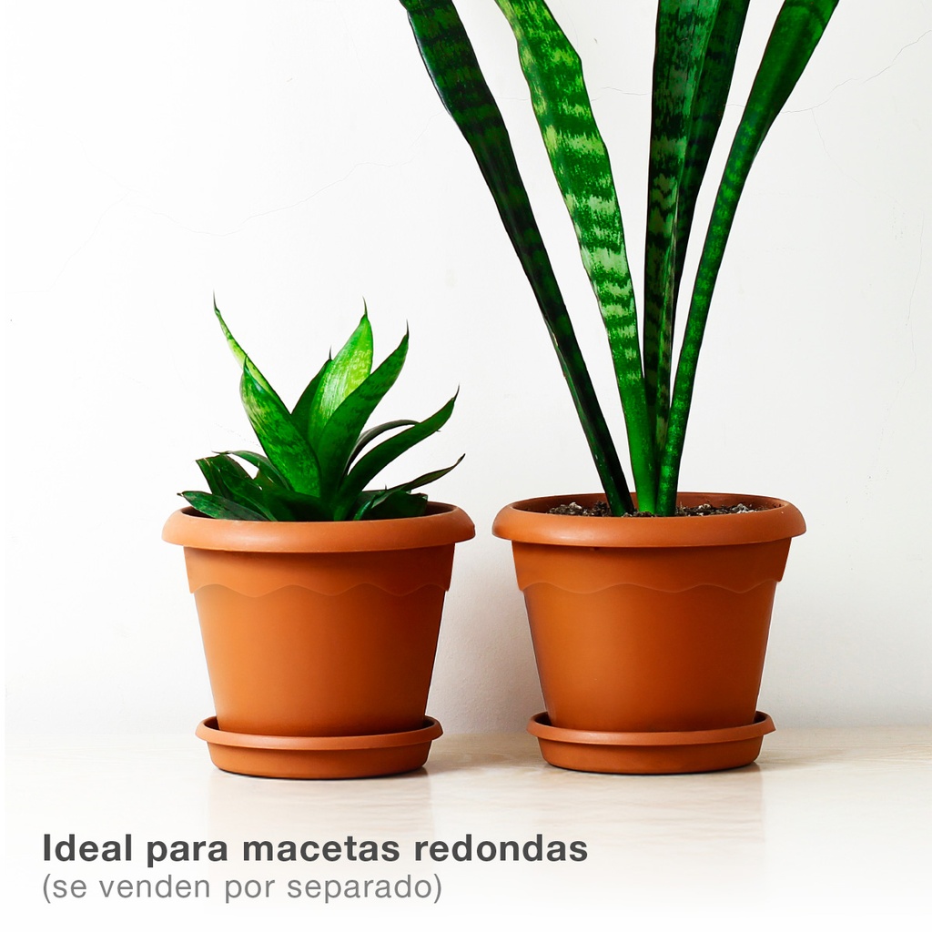 Plato para maceta redonda Terra Ø460mm Marrón