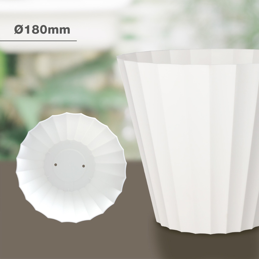 Maceta Doric Ø180mm Blanco
