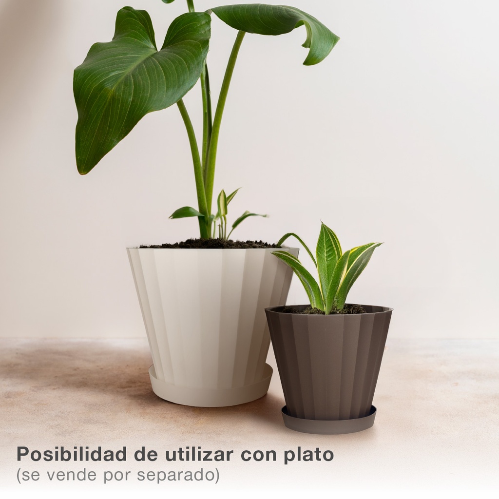 Maceta Doric Ø220mm Blanco