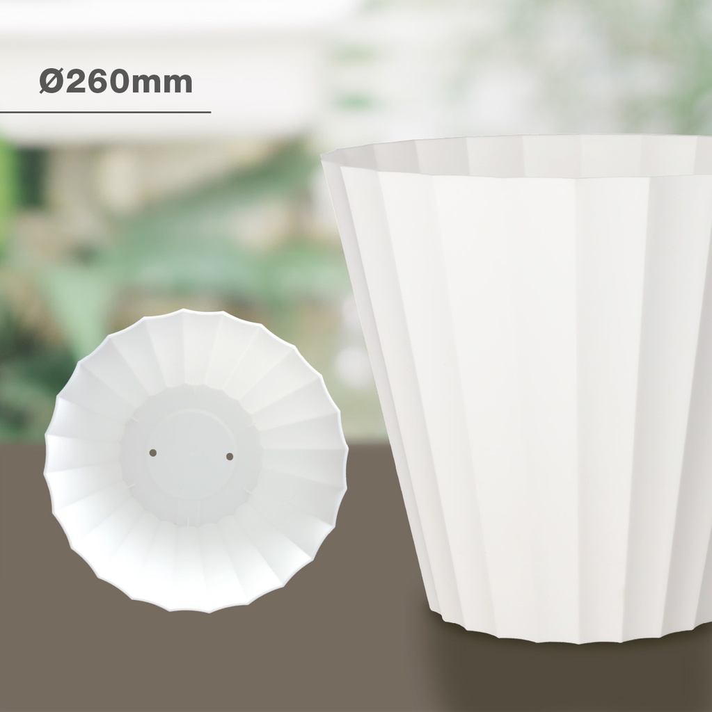 Maceta Doric Ø260mm Blanco