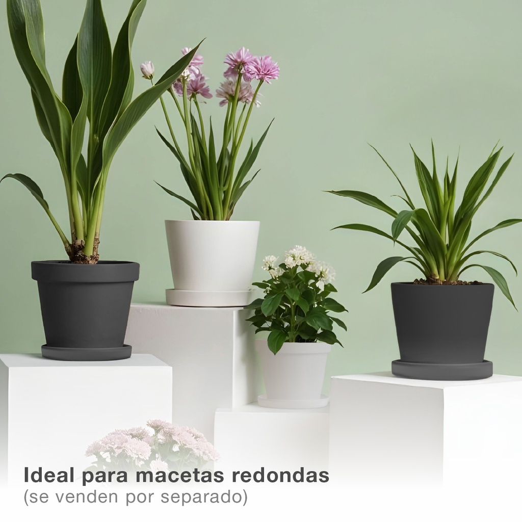 Plato para cuenco y maceta Tes y Doric Ø140mm Blanco