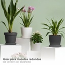 Plato para cuenco y maceta Tes y Doric Ø140mm Blanco