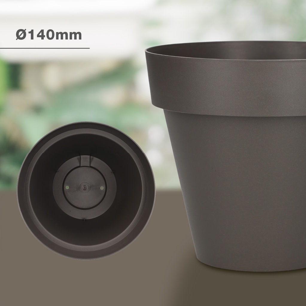 Maceta Tes Ø140mm Gris antracita